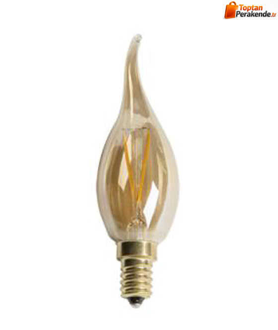 Cata CT-4281 4w Rustik Led Kıvrık Buji Ampul E14 Amber